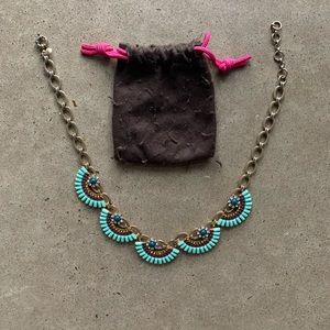 Half moon multicolored fan JCrew Factory necklace